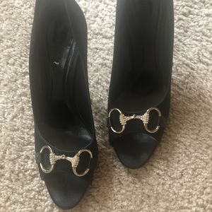 Authentic Gucci Rhinestone Horsebit Heels